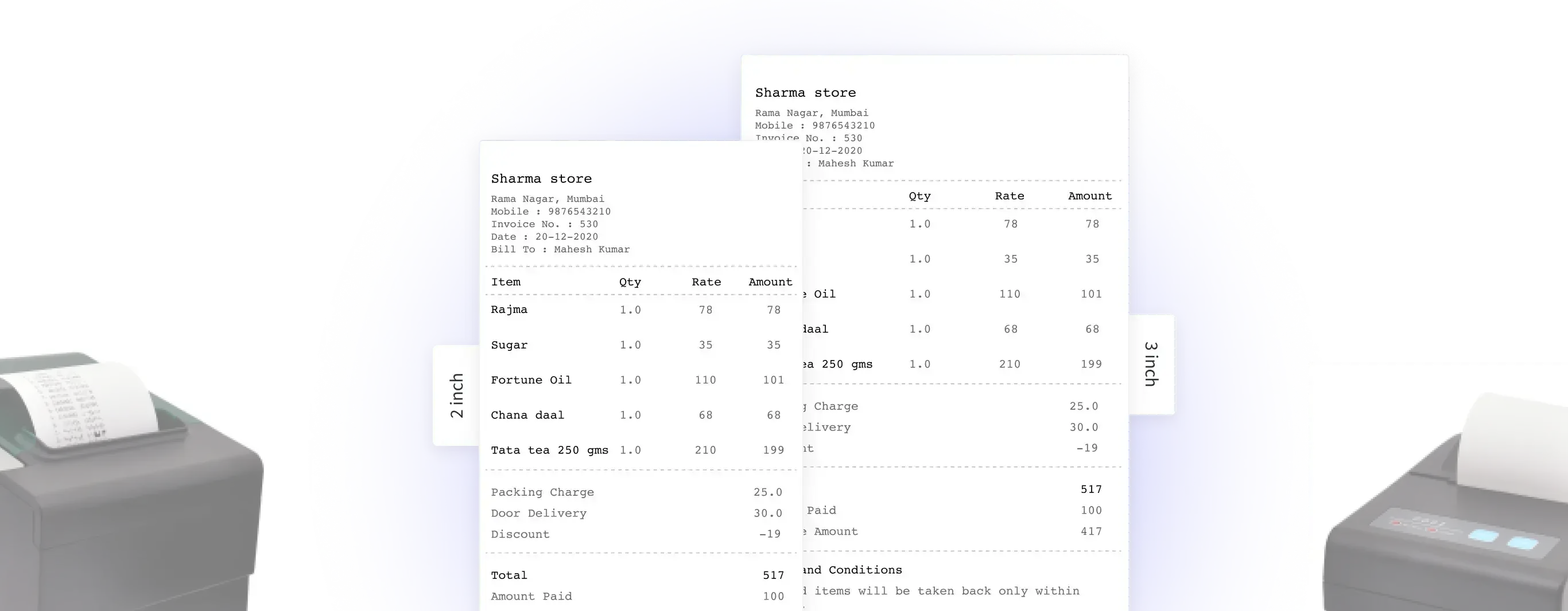 Thermal Print in Billing Software